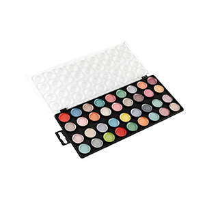 Four applications of pearlescent watercolor pigments